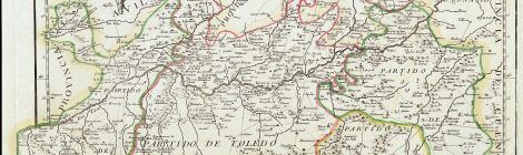 Mapa de la provincia de Toledo.