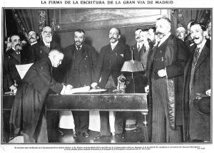 Firma escritura de la concesión de las obras de la Gran Vía 